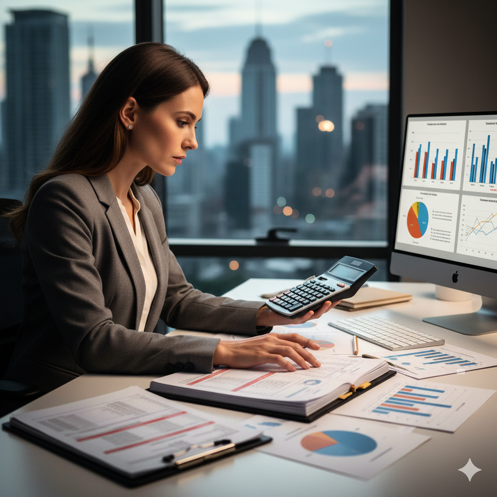 Pizarra enumerando hitos del flujo de trabajo de gestión de carteras de inversión para inversores privados conservadores